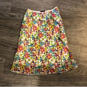 70s Inspired Floral Skirt